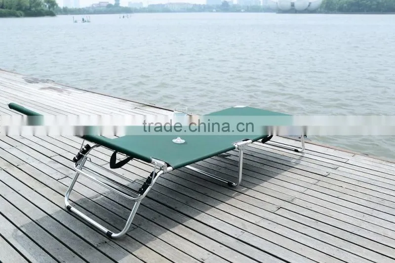 Aluminum folding ajustable back folding bed
