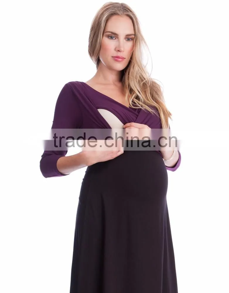 Feminine Fashion Maternity Prom Dresses High Waist Design