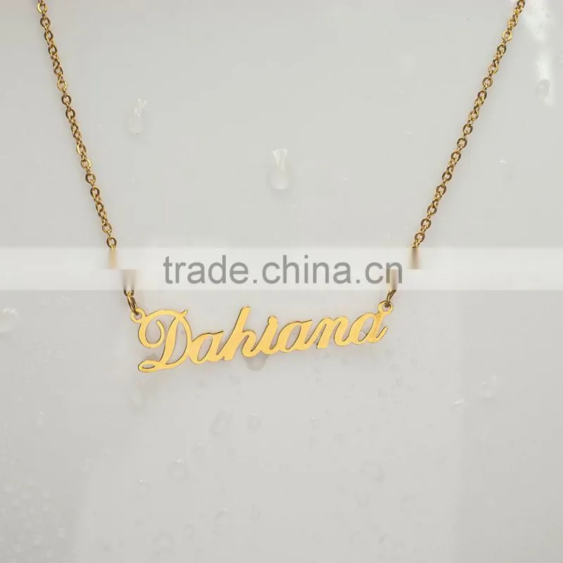 Hotselling Stainless Steel Laser Cut Floating Name Pendant Necklace