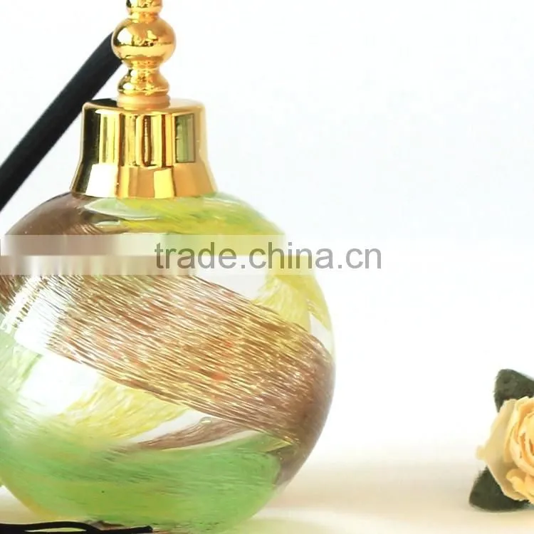 Wholesale High-grade Cheap Multicolour Circular Glass Transparent Gasbag Perfume Bottle With Airbag Spray Pump