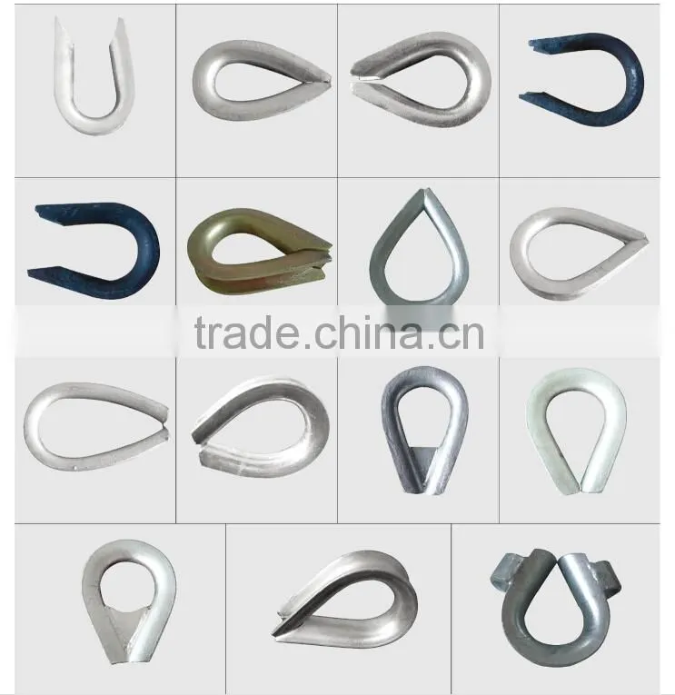 Lifting wire rope thimble, cable wire protected heart shape ring