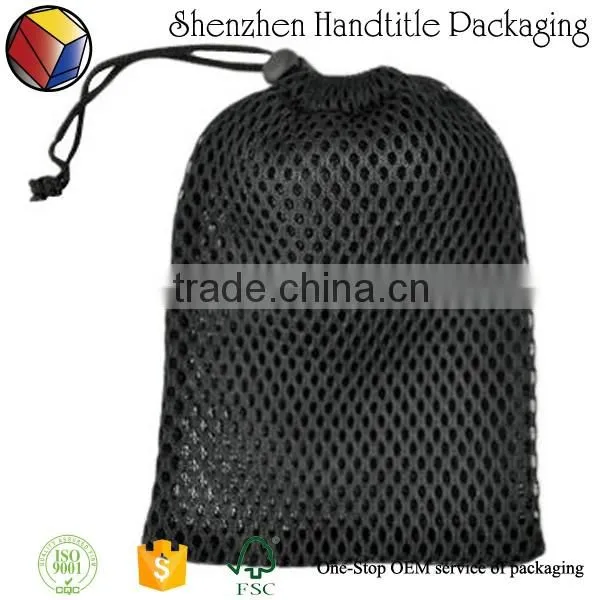 custom drawstring mesh pouch
