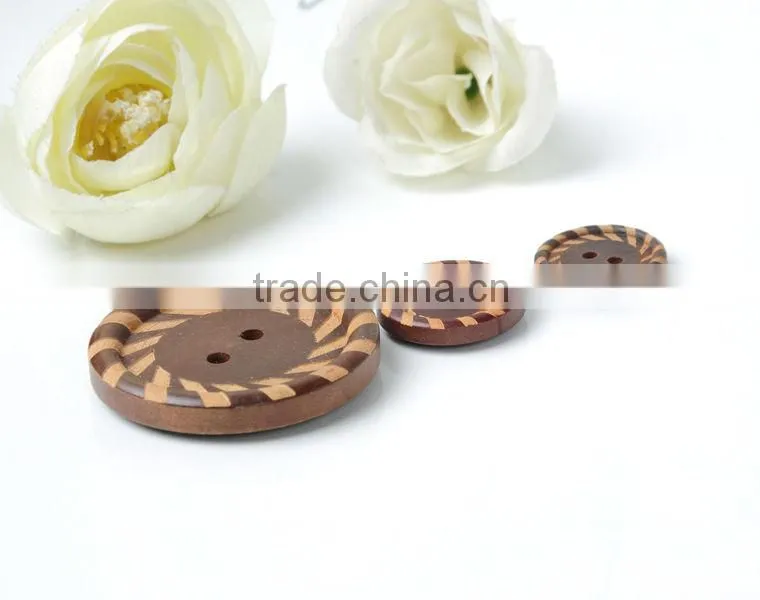 Wooden Buttons 2 Holes Laser Patterned Buttons Fit Sewing Crafting Scrapbooking