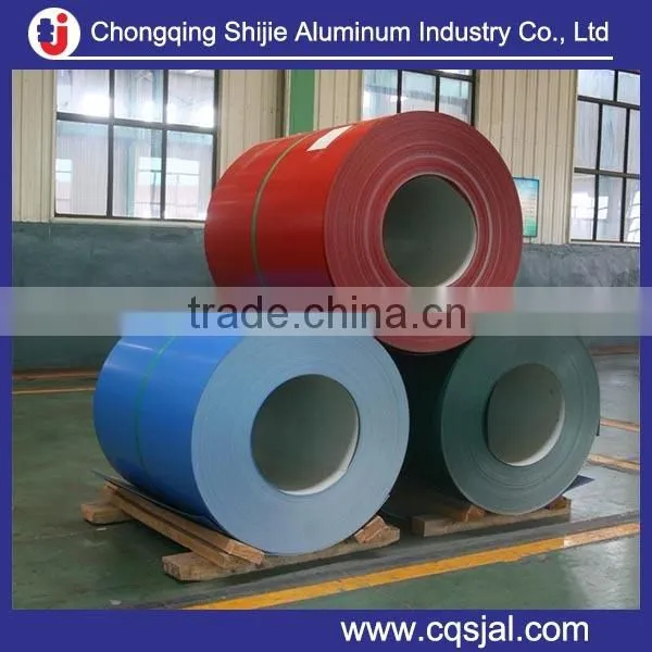 PE or PVDF color coated 0.2 ~ 1.6mm aluminum coil manufacturer in China