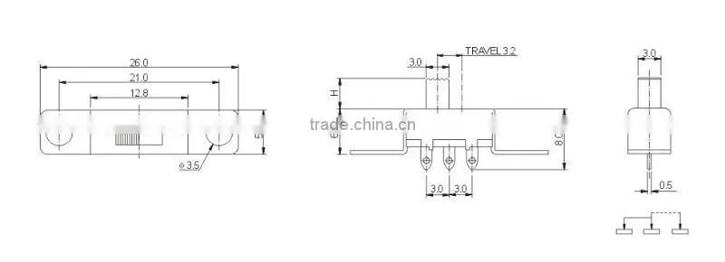 micro switches and slide switches SS-12F46(1p2t)