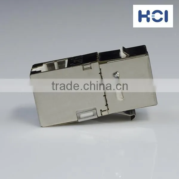 Taiwan Supplier Cat6A 90 Degree Shielded STP Straight Keystone Coupler
