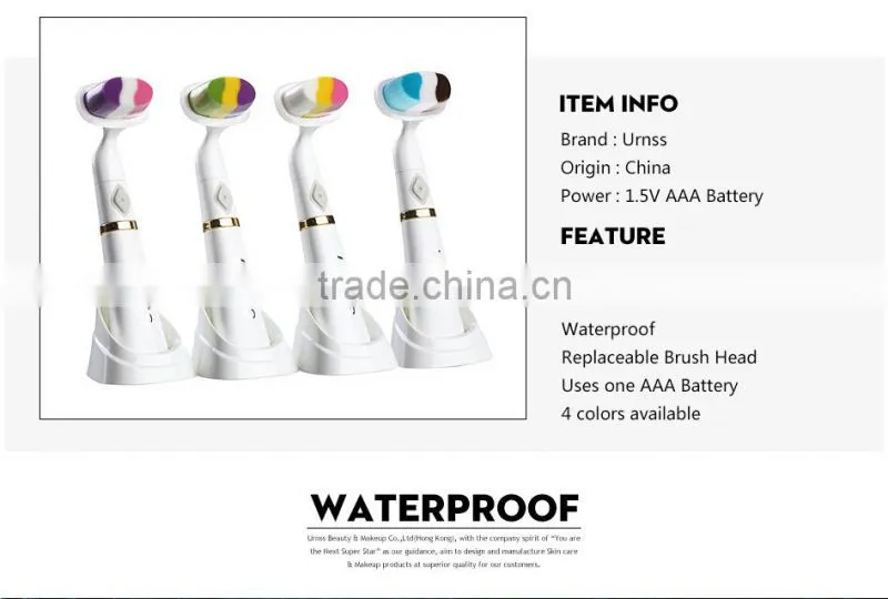 2015 hot selling portable facial cleansing brush for deep cleansing