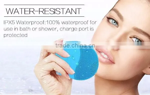 EYCO BEAUTY Rechargeable Sonic Natural Silicone Electric Facial Cleansing Brush