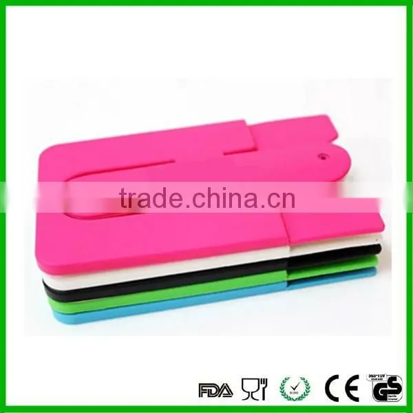 Custom made wholesale Cellphone Sticker Silicone Phone wallet pocket
