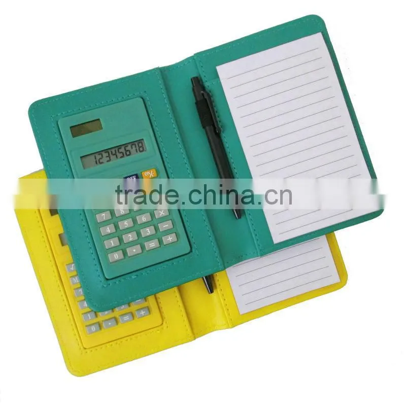 pu notebooks with calculator