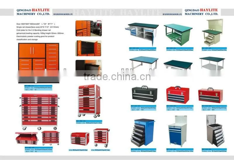 Single rail with chest and drawers tool cabinet