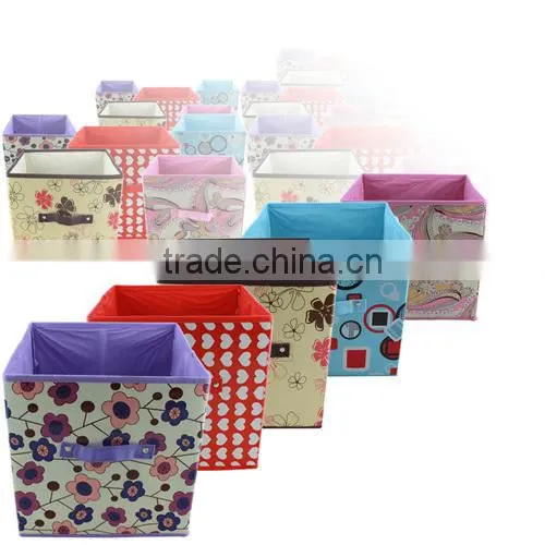 Factory wholesale home garment saving storage box, Reusable non-woven high capacity organizer lidless(BBHT006)