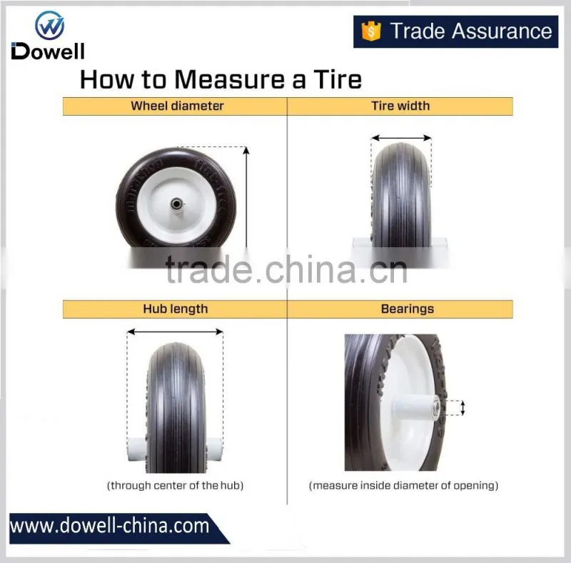 13x5.00-6" Flat Free Tire with Turf Tread