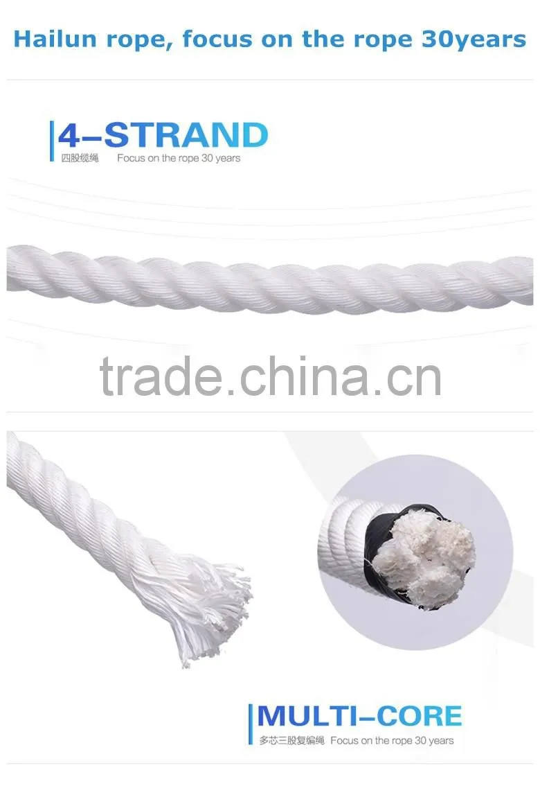 4strands 12mm polypropylene fishing rope