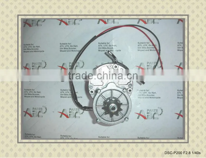 350W 24V Starter motor for scooter and E-bike with Gear Reduction
