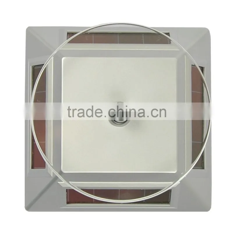 Solar Powered Jewelry Rotary Turntable Display Silver