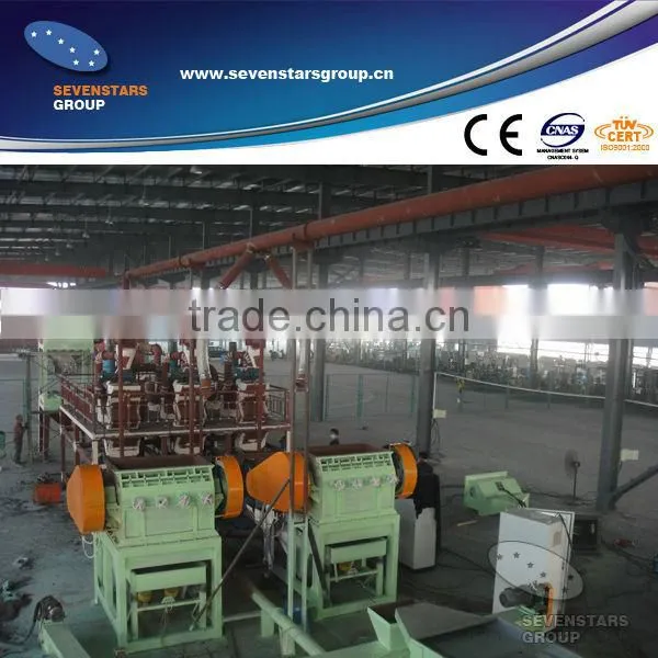 Waste tire recycling machinery