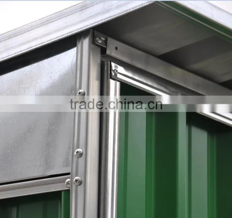Galvanized steel sheet metal garden shed with competitive price garden greenhouse shed