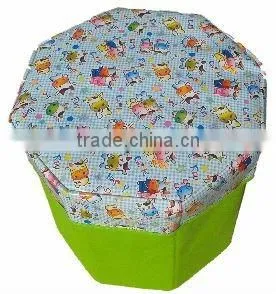 Leather octagonal Storage Stool