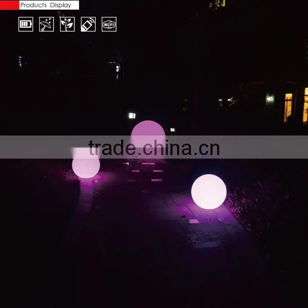 BSCI certified manufacturer rgb solar powered and battery operated led ball light outdoor