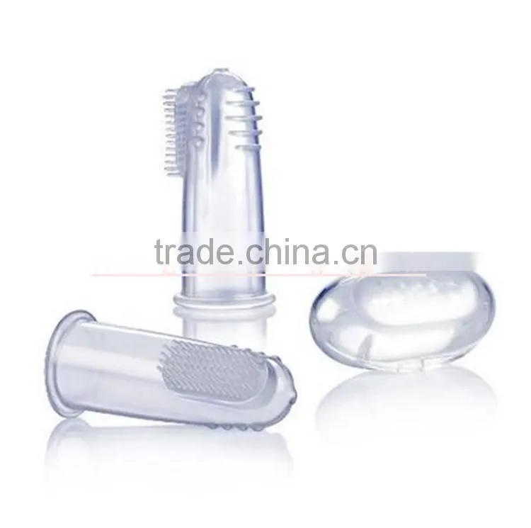 Soft 100% Silicone massage finger toothbrush/children finger toothbrush
