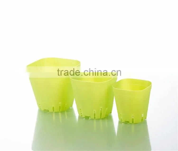 Plastic Square Pots for Plants Black Color