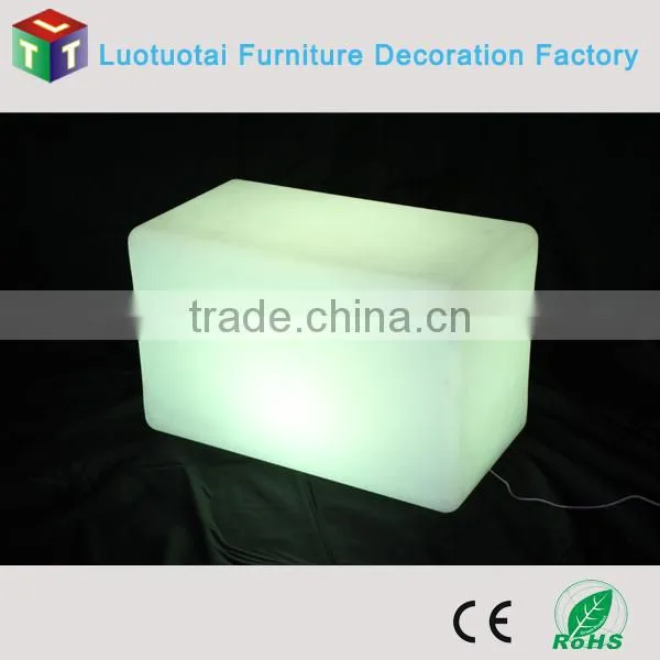 55CM rechargeable Li-battery operated remote control PE LED bar stools/LED nightclub glow furniture LTT-LC01