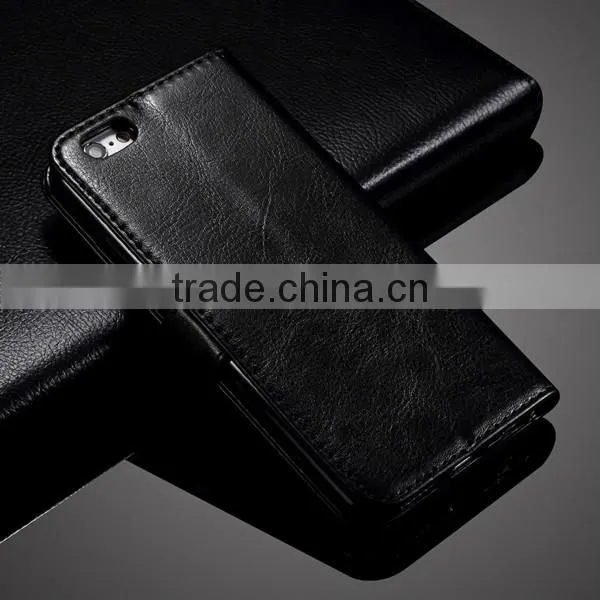 Wholesale leather wallet design cell phone case for iphone 6 6s with card slot