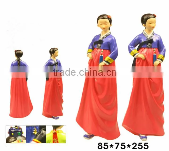 Creative red traditional skirt hanbok hot sale resin south korean souvenir