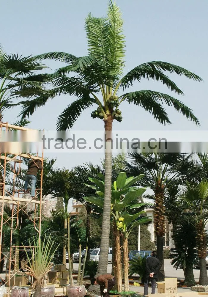 artificial fiberglass outdoor coconut palm tree sale fake tree decor