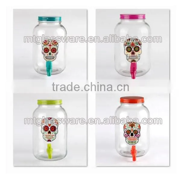 holiday decorative Halloween glass item/juice use glass dispenser and 16oz mason jar