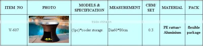 HDPE rattan outdoor ice chest