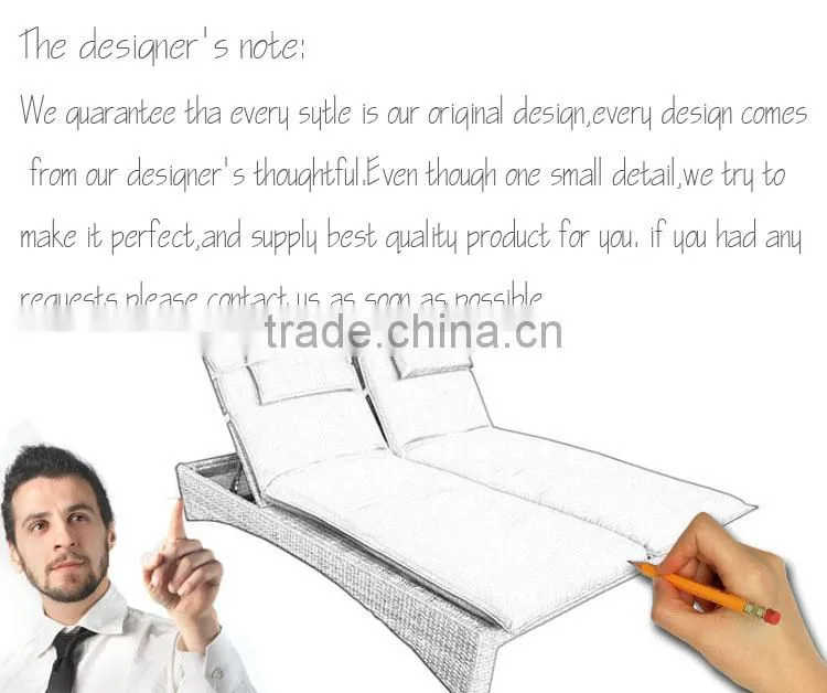 rattan sofa bed Comfortable rattan wicker lounger