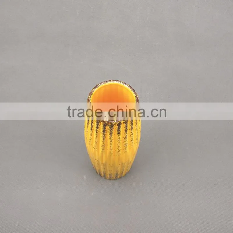 Urban Trends Elegant Ceramic Flower Vase with Distressed Finish 7.5" for Table Top Decoration