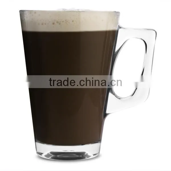 Shanghai Square 9.8oz 280ml pilsner glass coffee mug