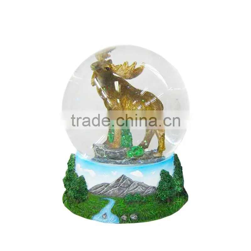 polyresin souvenir water globe with zebra