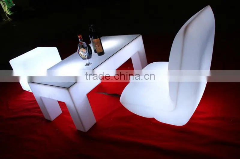 Modern fashion design Luxury L shape led bar sofa, led illuminated furniture