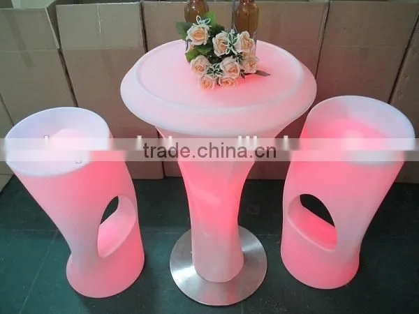 Led plastic center furniture/commercial meeting chair/led chair