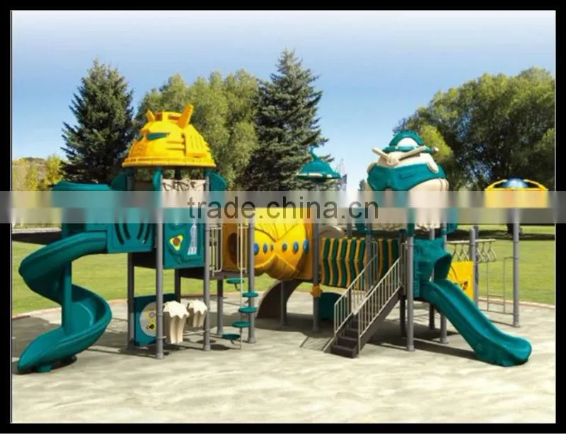 2013 OUTERSPACE SERIES TWO STORY CHILDREN PLAY STRUCTURE ,OUTDOOR PLAYGROUND ,PARK PLAYGROUND ,OUTDOOR SLIDE (HA-04701)