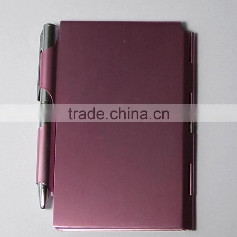 Hot selling novelty metal memo pen holder