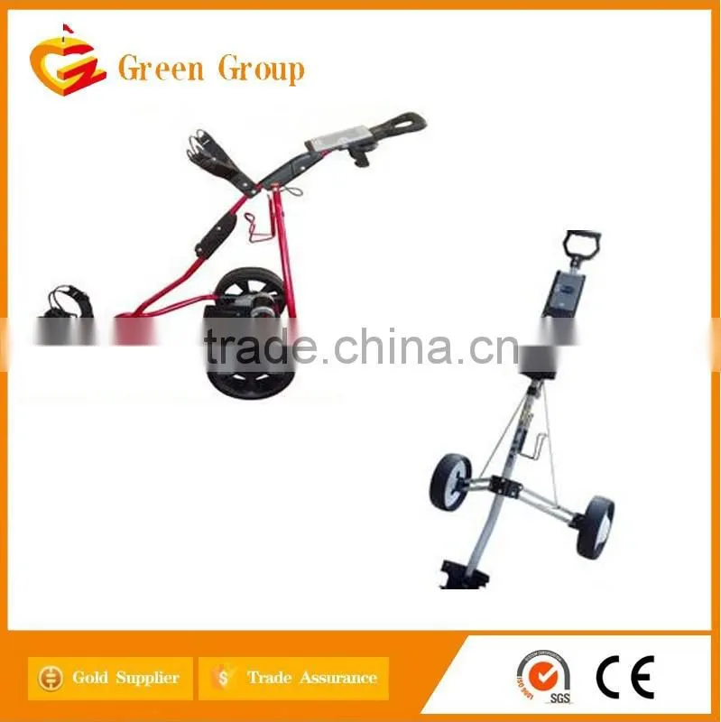 Push golf buddy with hot golf trolley wheel stainless steel for promotion