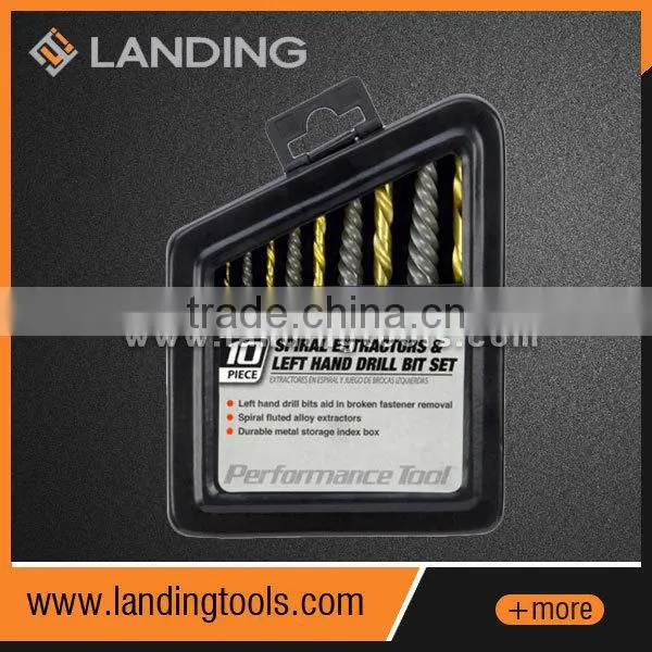 470702 10pcs drill bit set and spiral extractor or screw remover