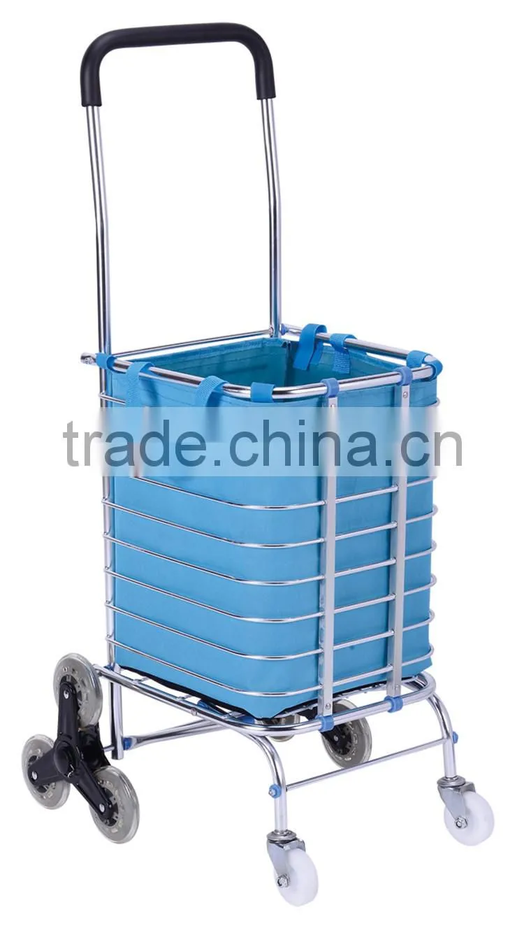 Hot sale stair climbing shopping trolley with 8 wheels