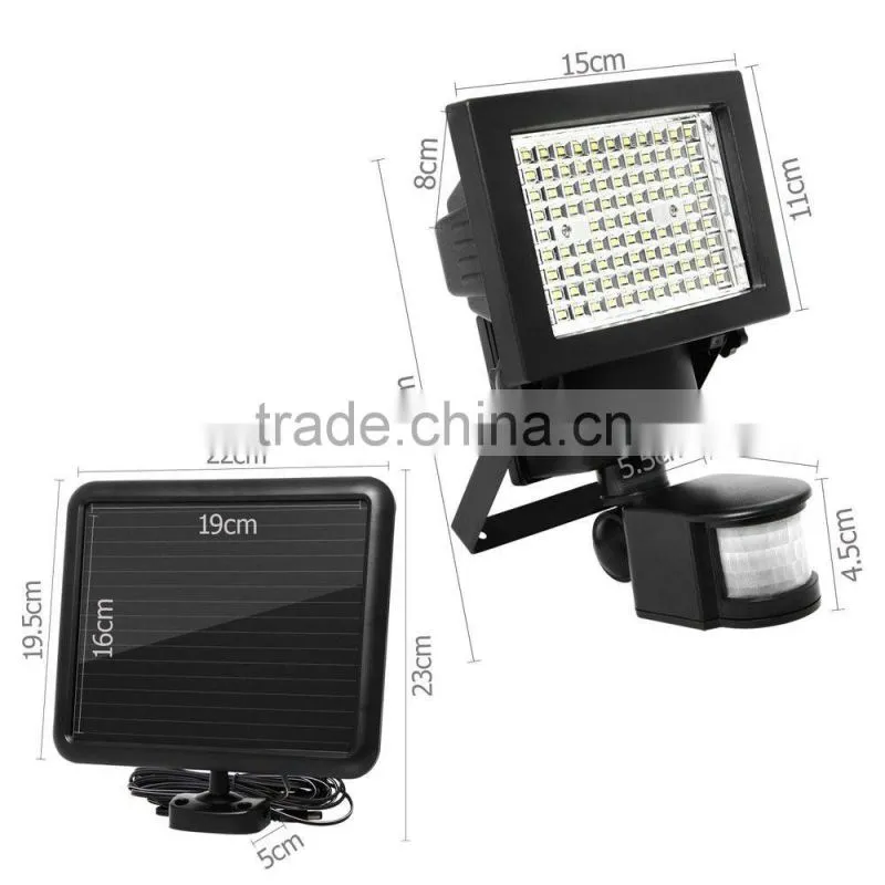100 LED SOLAR POWER RECHARGEABLE PIR MOTION OUTDOOR SECURITY WALL LIGHT , GARDEN SENSOR LIGHT, MOTION SENSOR SECURITY LAMP