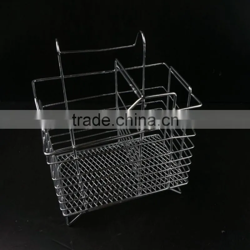 43005 Steel Wire Sink Basket Cutlery Holder Cooking Utensils Storage Kitchen Rack
