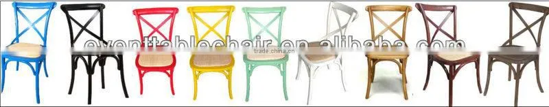 wooden cross backrest chair design for restaurant