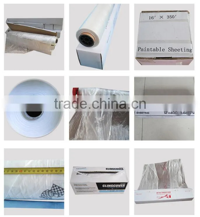 auto adhesive paint masking protect film 3.8*100m