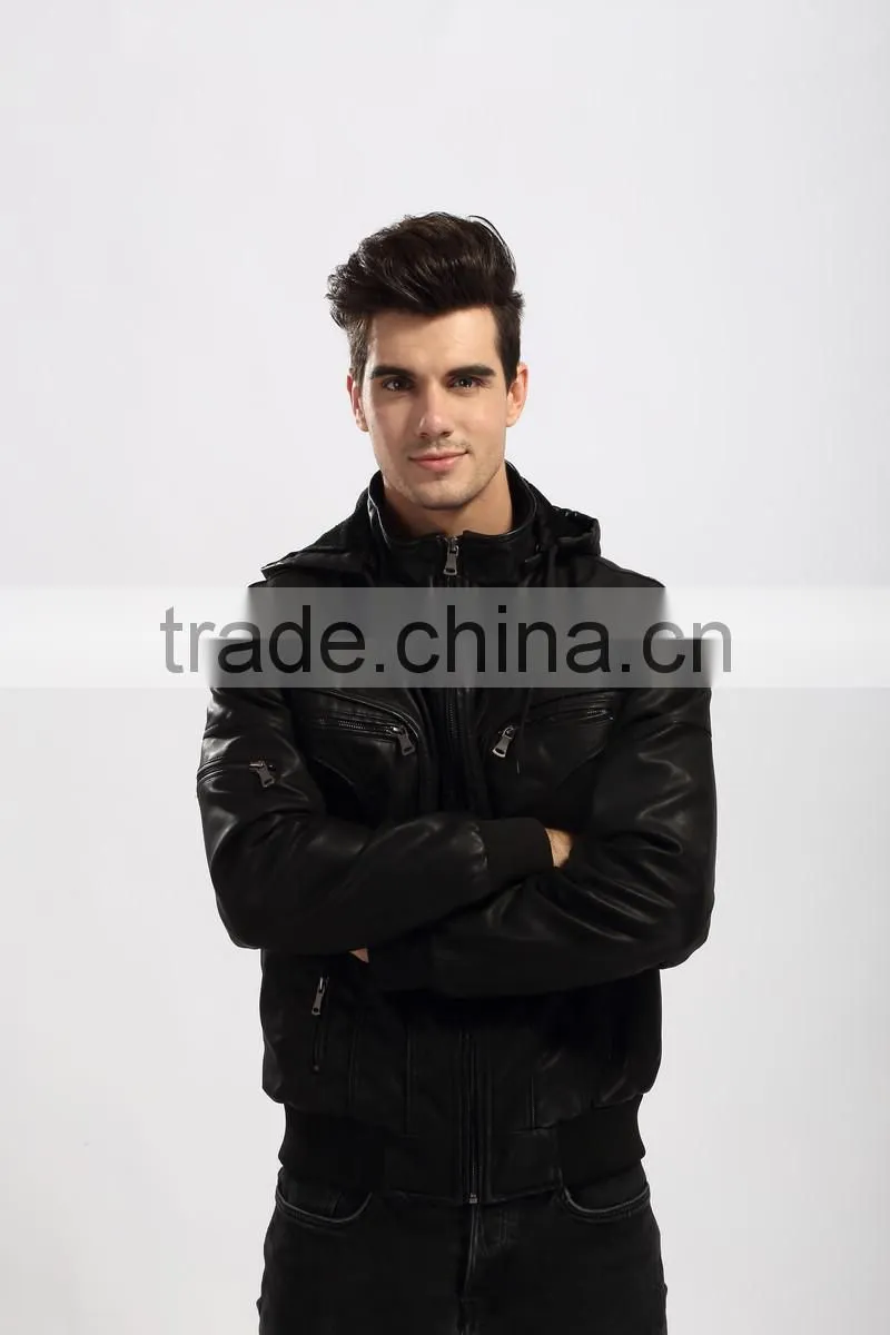 Fashion New Style Motorcycle Leather Jacket Men