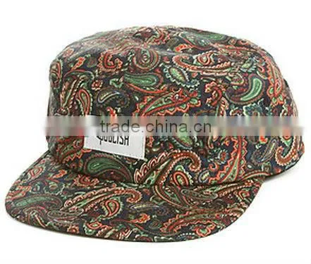 Spring causal cap custom 5 panel colorful flat brim hats