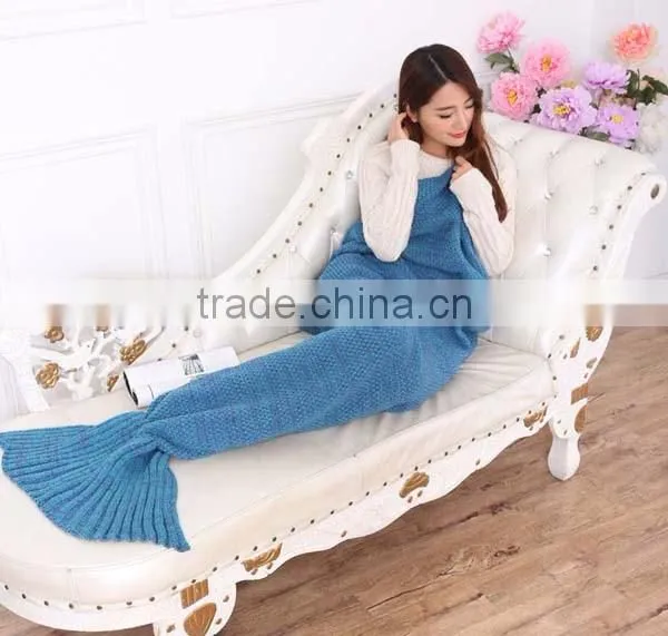 New Arrival Knitted Wearable Adults TV Mermaid Tail Blanket